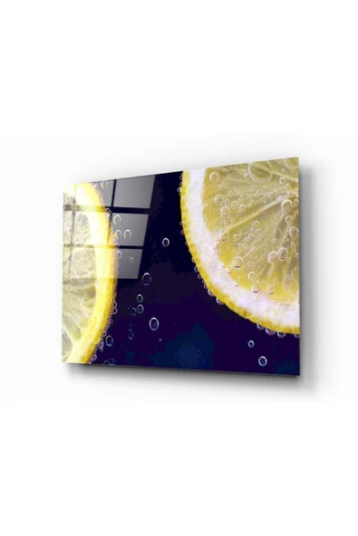 Limon Dilimleri Dekoratif ve Modern Cam Tablo