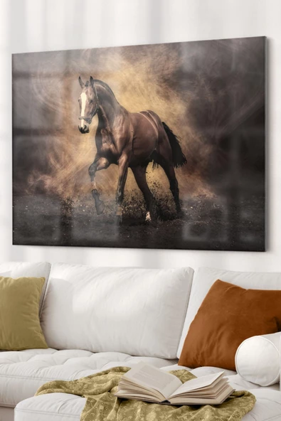 Kahverengi At | Hayvan Temalı Tablo | 50x70 Cm