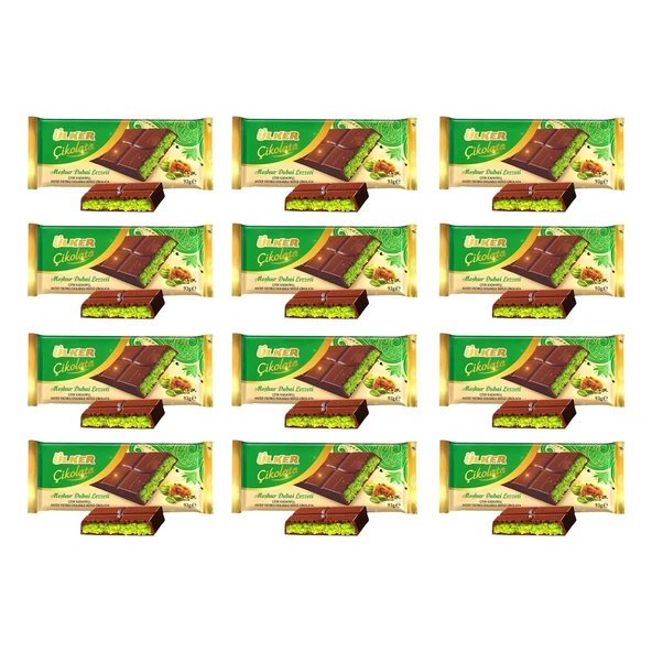 Ülker Meşhur Dubai Lezzeti Dubai Çikolatası 93 gr x 12 Adet