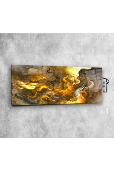 Soyut Panoramik Dekoratif ve Modern Cam Tablo ürün görseli