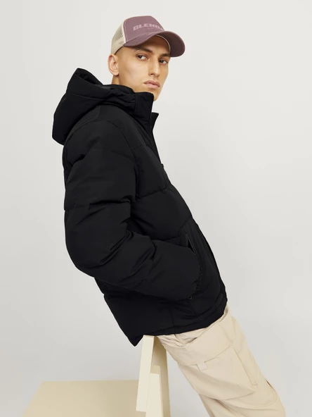 JACK JONES Erkek Rüzgar Geçirmez Kapüşonlu Mont 12258416 - 2