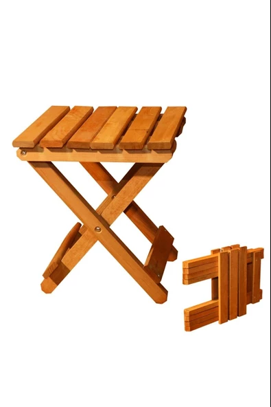 Ahşap Katlanır Piknik Masası Takımı - Ahşap Katlanabilir Masa ve Tabure - 7