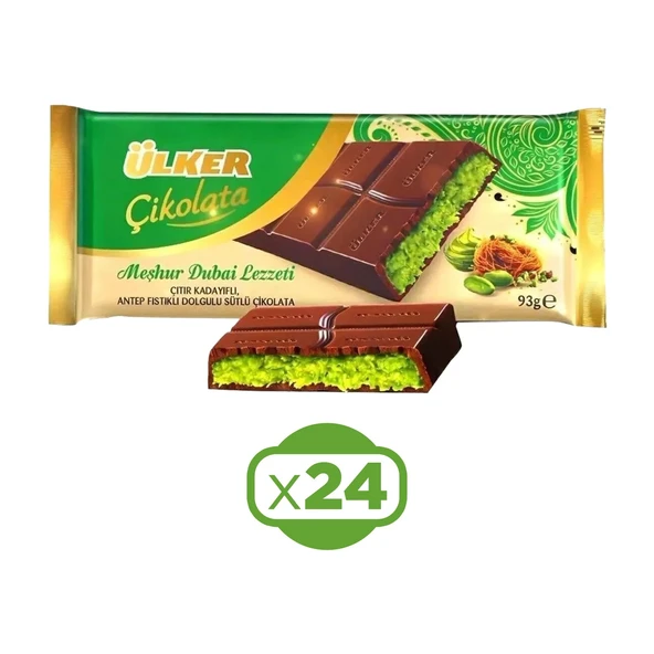 Ülker Meşhur Dubai Lezzeti Dubai Çikolatası 93 gr x 24 Adet - 2