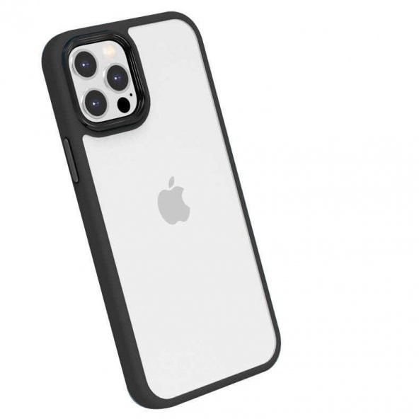 Ceponya Apple iPhone 12 Pro Max Kılıf ​​Kamera Korumalı Şeffaf - 7