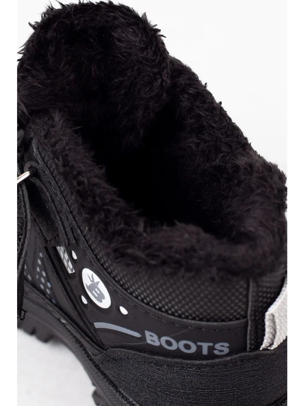 Moda Ayakkabı 233 Siyah Erkek Çocuk Bot Ayakkabı - Resim 5