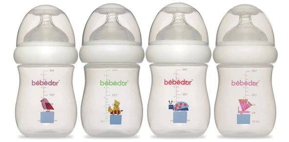Bebedor Desenli Geniş Ağızlı PP Biberon 260ML (Kod:98322) Seçenekli