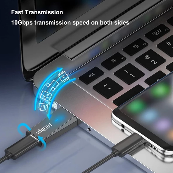 Pmr Type-C To Usb 3.0 Gen 2 10 GBPS Veri Aktarımı Şarj Ses - 5