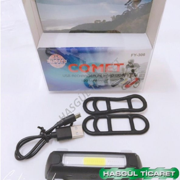 Hsgl Bisiklet Comet Usb 120 Lümen Güçlü Fonksiyonlu Far - 5