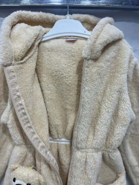 uğurböceğiçocuk Ayıcık Cepli Welsoft Kapuşonlu 2'li Takım 6030 - 11