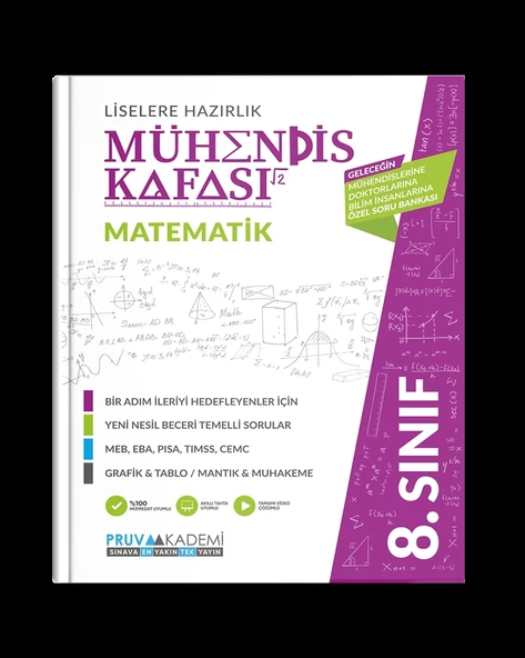 Pruva Akademi Yayıncılık 8. Sınıf Matematik Mühendis Kafası ürün görseli