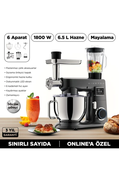 KİNGPRO Damboo Ksm4001 Mutfak Şefi Antrasit