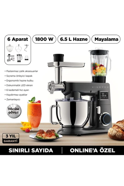 King Pro Damboo Ksm4001 Mutfak Şefi Antrasit