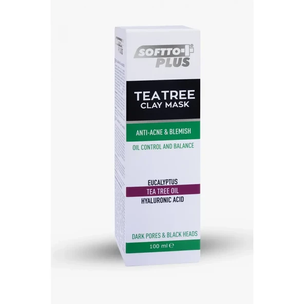 Softto Plus Çay Ağacı Sivilce ve Akne Karşıtı Kil Maskesi 100 ml - 2
