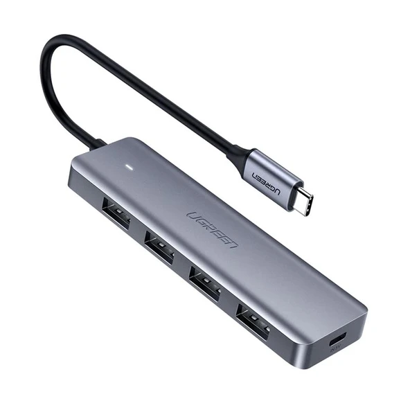 UGREEN TYPE-C USB 3.0 4 PORT USB HUB ÇOKLAYICI GRİ 70336