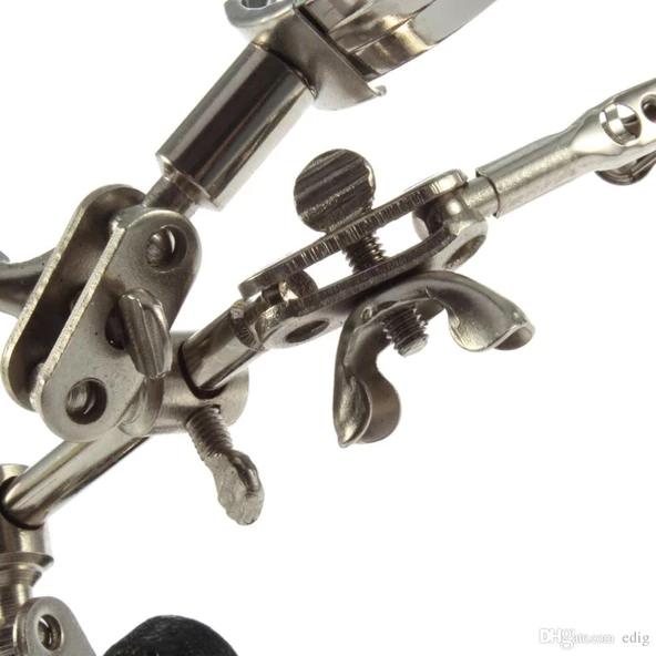 Çok Fonksiyonlu Çift Kollu Ayarlanabilir Tamir Büyüteç Seti - 7