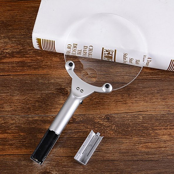 13cm Büyük Boy Çerçevesiz Led Işıklı Büyüteç - 7
