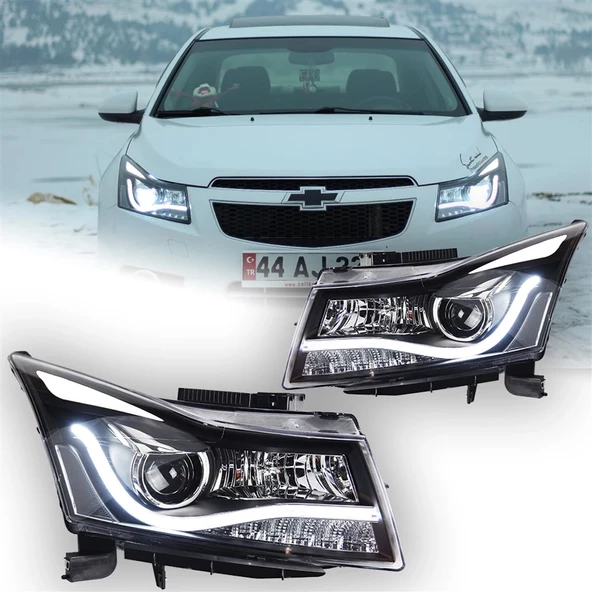 Chevrolet Cruze Kaşlı Led Far Takımı Bi-Xenon - 5