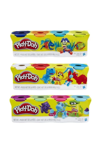 Play-Doh Oyun Hamuru 4 Lü 3 PAKET 448 gr (Orjinal Ürün)