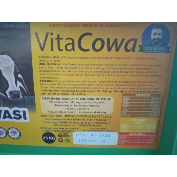 VitaCowa Vitamin Mineral Yalama Kovası 25 Kg - 4