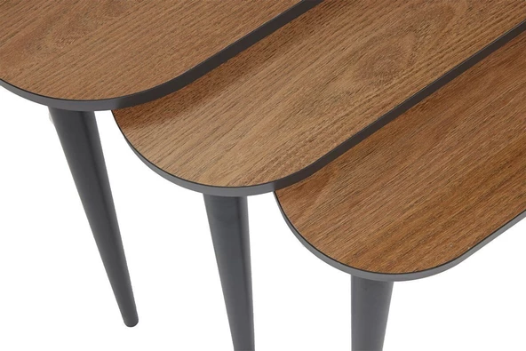 İSTİKBAL VİSTA ÜÇGEN ZİGON SEHPA LOFTY CEVİZ/MİST - Resim 3