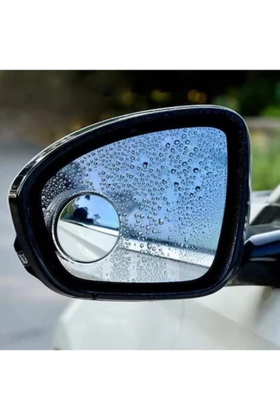 Araç Araba Kör Nokta Aynası Dış Dikiz Ilave Kolay Görüş Krom Gümüş Yuvarlak Ayarlanabilir - 3