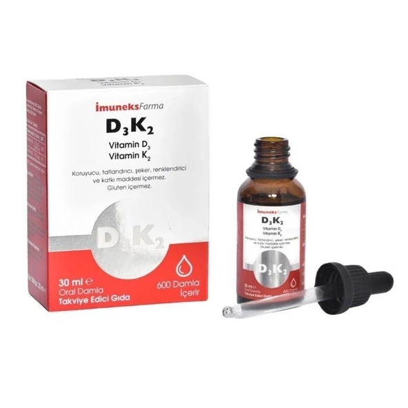İmuneks Vitamin D3K2 Damla 30 ml