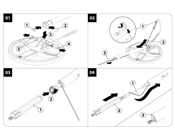 XP DEUS BAŞLIK - 22cm HF Başlık (DEUS, ORX, WS4, WS5 Uyumlu) - (Cıvata Seti, Alt Şaft ve Koruma Kılıfı İle) - 5
