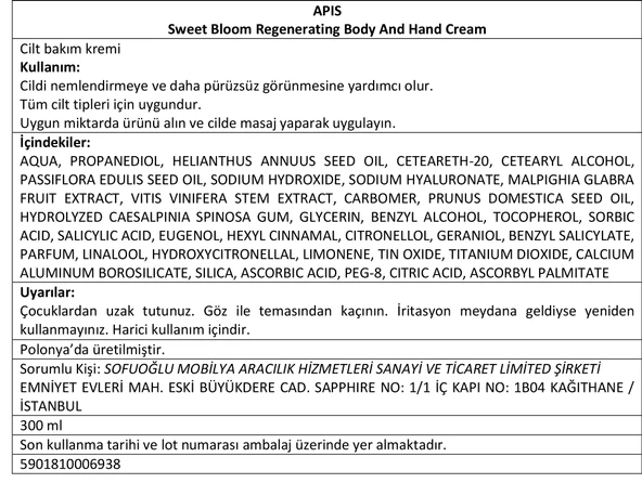 El ve Vücut Kremi - Sweet Bloom - 300 Ml - 4
