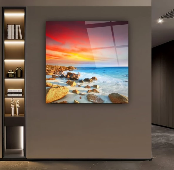 Sanatsal Manzara Dekoratif ve Modern Cam Tablo ürün görseli