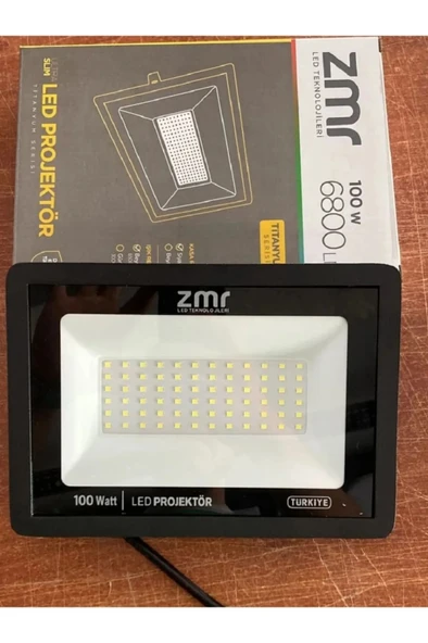 ZMR 100 WATT Beyaz IŞIK  Led Projektör Slim Kasa - Resim 3
