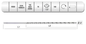 EVAR HSS DIN 1869/2 RN MATKAP 8 MM