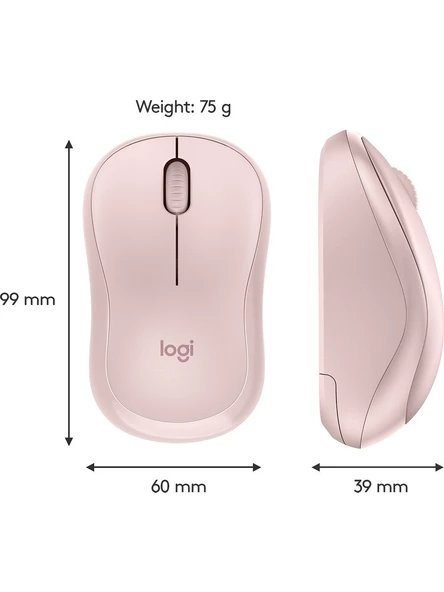 Logitech M221 Sessiz Kompakt Kablosuz Mouse - Pembe - 5