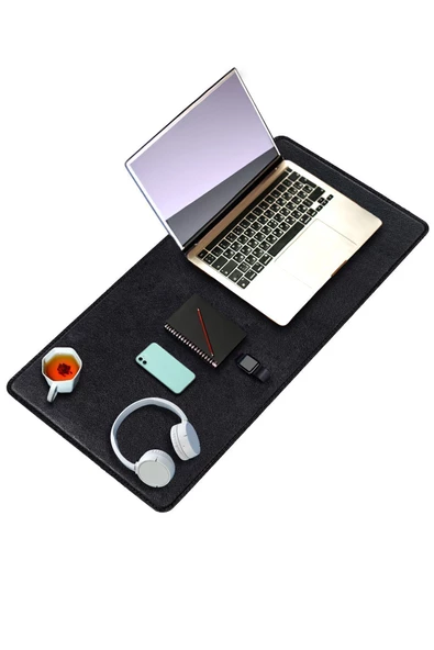 Mouse Pad Dikişli Kenar Çift Yönlü Kullanım Masa Matı Sümen 90x40 Xl