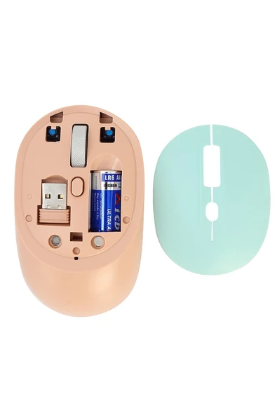 HP M231 V5.0 Bluetooth & Wireless 2,4ghz Sessiz Kablosuz Mouse Pembe-Yeşil Pc Laptop Tv Mac Uyumlu - 3