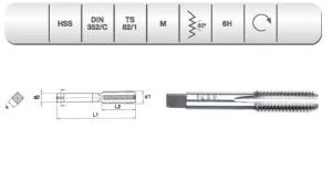 EVAR  HSS DIN 352 SON KILAVUZ  20' M 12  (6H)