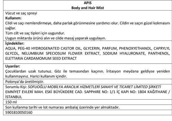 Vücut Ve Saç Besleyici Sprey - MYSTIC OUD - 150 Ml - 4