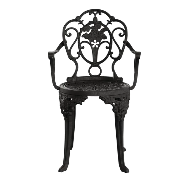 Ferforje Görünümlü Plastik Isparta Tek Sandalye, Bahçe, Balkon Ve Dış Mekanda Kullanılabilir Sandalye - 9