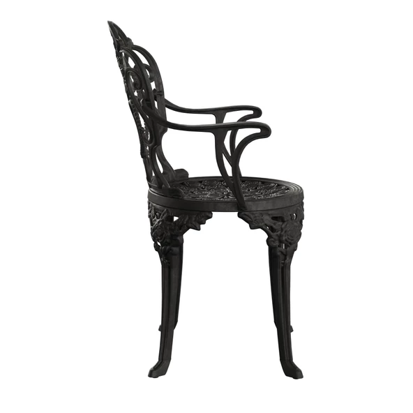 Ferforje Görünümlü Plastik Isparta Tek Sandalye, Bahçe, Balkon Ve Dış Mekanda Kullanılabilir Sandalye - 22