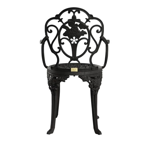 Ferforje Görünümlü Plastik Isparta Tek Sandalye, Bahçe, Balkon Ve Dış Mekanda Kullanılabilir Sandalye - 15