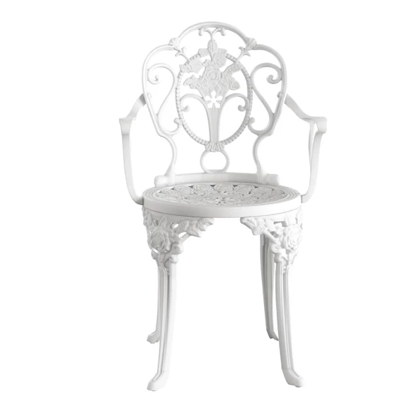 Ferforje Görünümlü Plastik Isparta Tek Sandalye, Bahçe, Balkon Ve Dış Mekanda Kullanılabilir Sandalye - 17