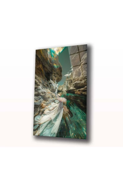 Işığın Gölgesinde Dekoratif ve Modern Cam Tablo Hediyelik Büyük Tablo Ev Ofis Dekoru ürün görseli