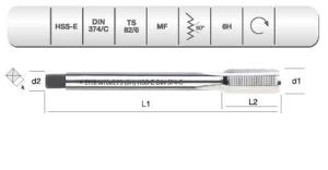 EVAR  HSSE DIN 374/C MAKİNA KLVZ. M26X1   (6H)