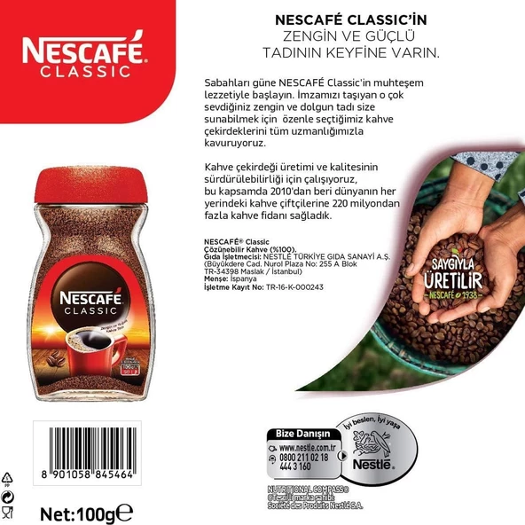 Nescafe Classic Çözünebilir Kahve Kavanoz 100 gr - 2