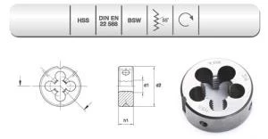 EVAR  HSS DIN 223/B WHITWORTH PAFTA  3/4" X1