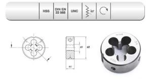 EVAR  HSS DIN 223/B    PAFTA   UNC- 7/8"X 9