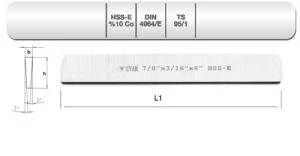 EVAR  HSSE-Co10 DIN4964/E BNZ.T.KAL.1/2x1/8x6