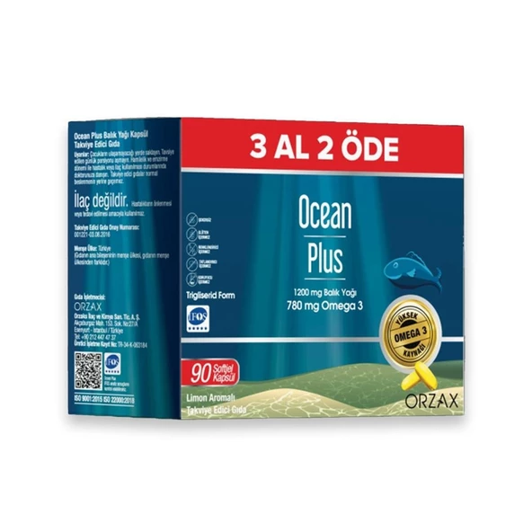 Ocean Plus Balık Yağı 90 Kapsül