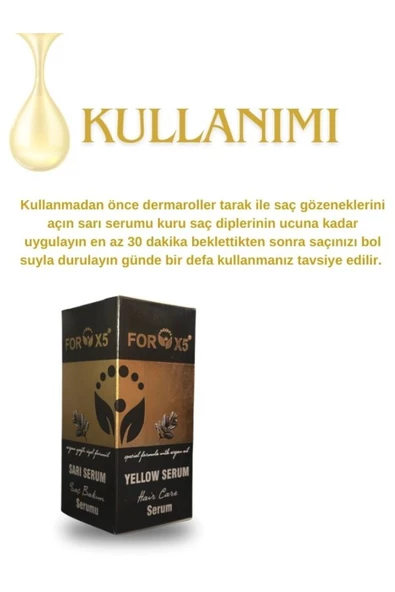 FORX5 Sarı Serum& Dermaroller Set - 4