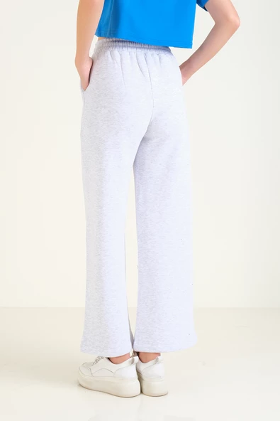 Kadın 3 İp Şardonlu Eşofman Altı Gri - 6