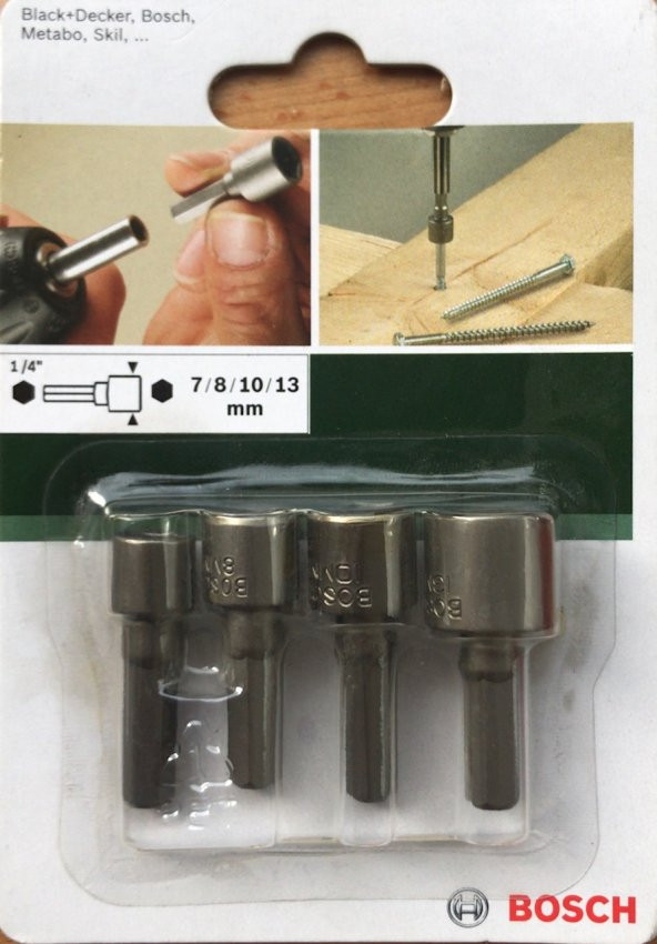 Bosch Bits Lokma Uç Seti 4 Lü 7-8-10-13 mm
